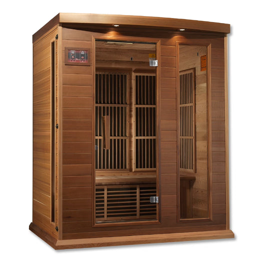 Sauna  3 per near Zero EMF FAR Infrared Carbon Canadian Hemlock Sauna;