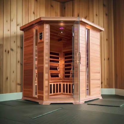 4-Person Cedar Corner Infrared Sauna